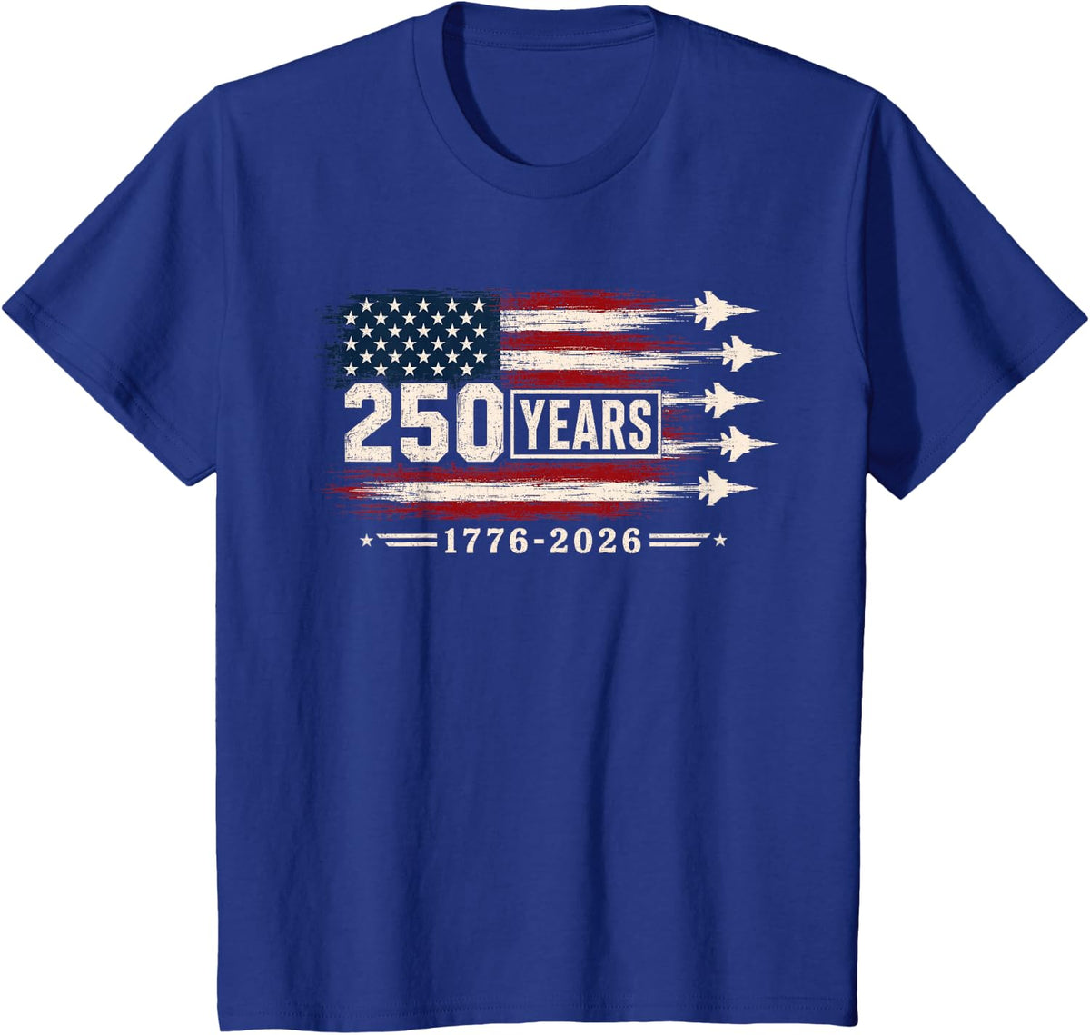 250 Anniversary USA Patriotic 250 Years American 4th of July T-Shirt - Royal Blue