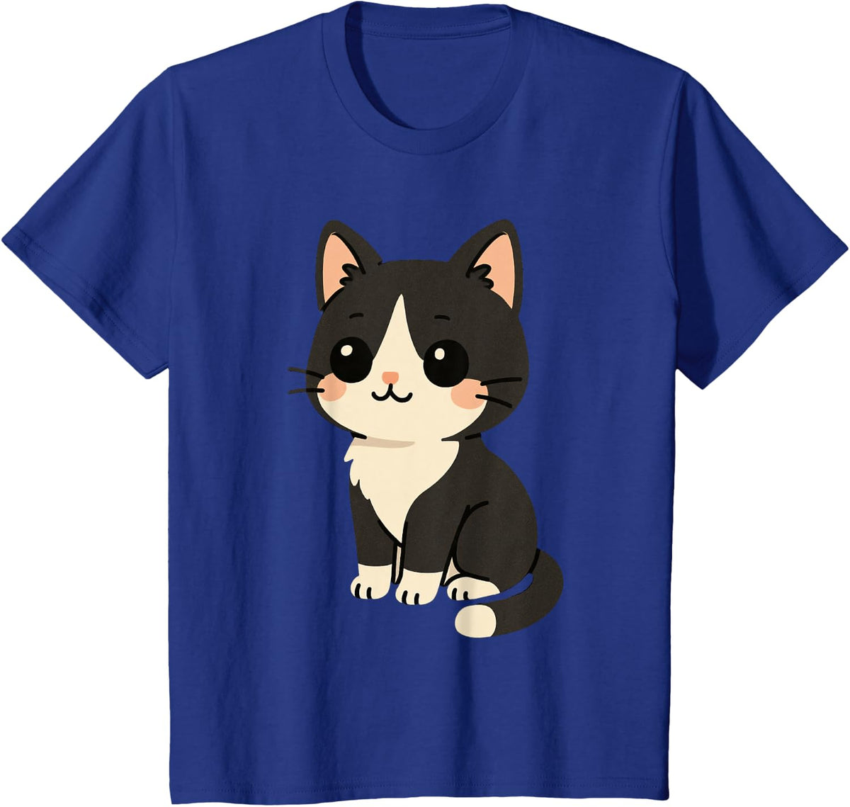 Kawaii Tuxedo Cat Cute Cats Lover T-Shirt - Royal Blue