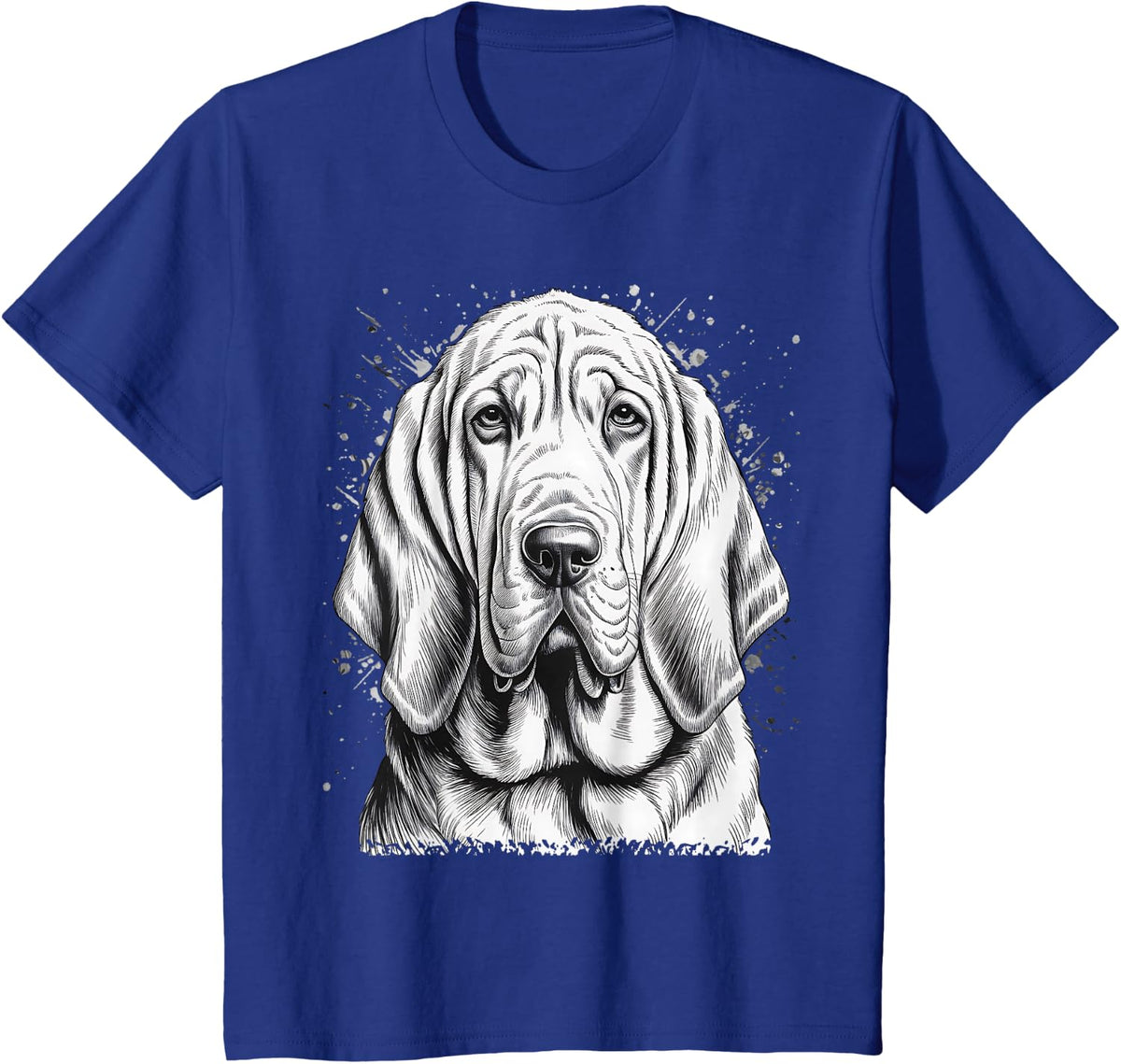 Cute Basset Hound Peeking Design for Dog Owner T-Shirt - Royal Blue