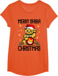 Christmas Shiba Inu Crypto T-Shirt - Girls Orange