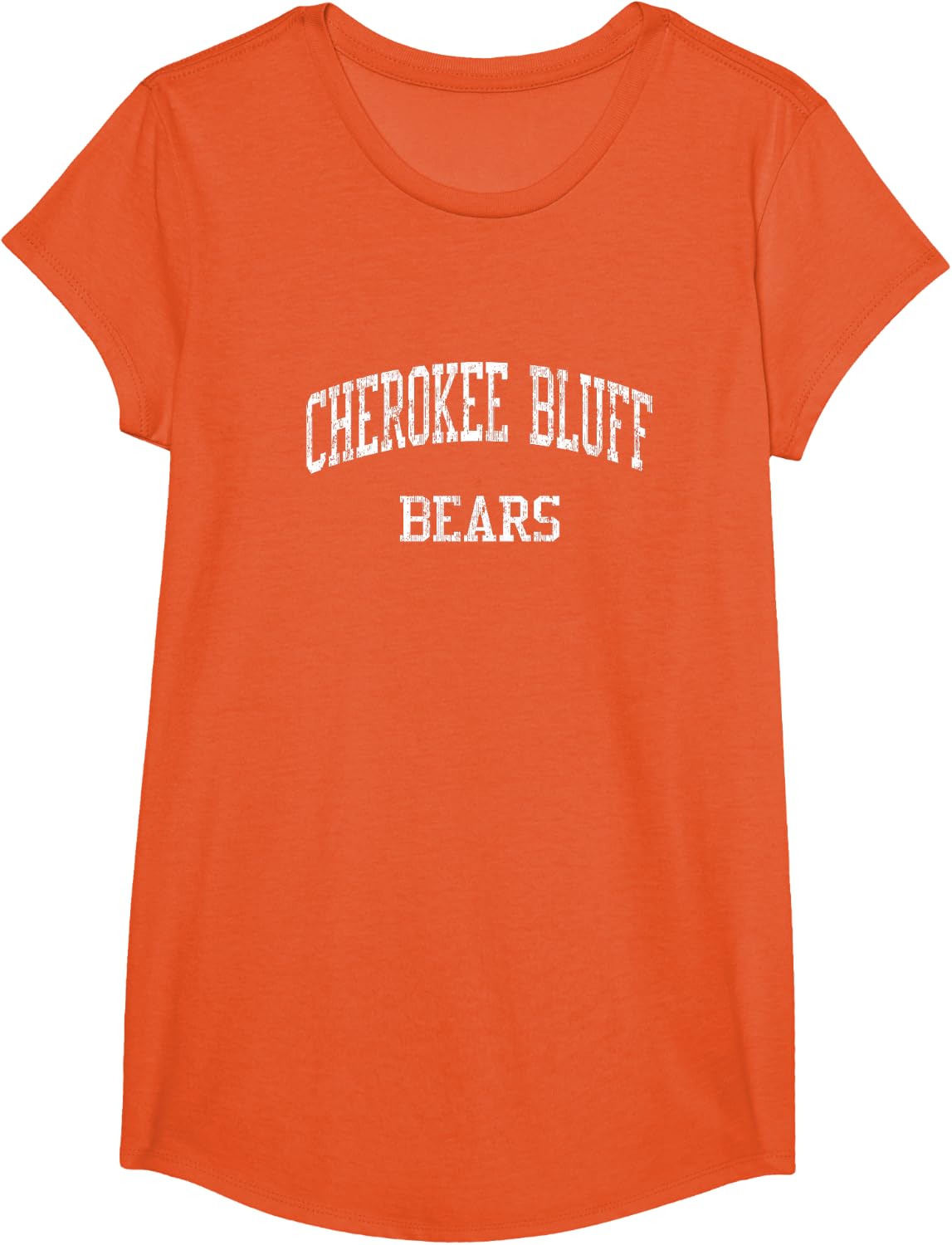 Cherokee Bluff High School HS Flowery Branch GA Vintage SPOR T-Shirt - Girls Orange