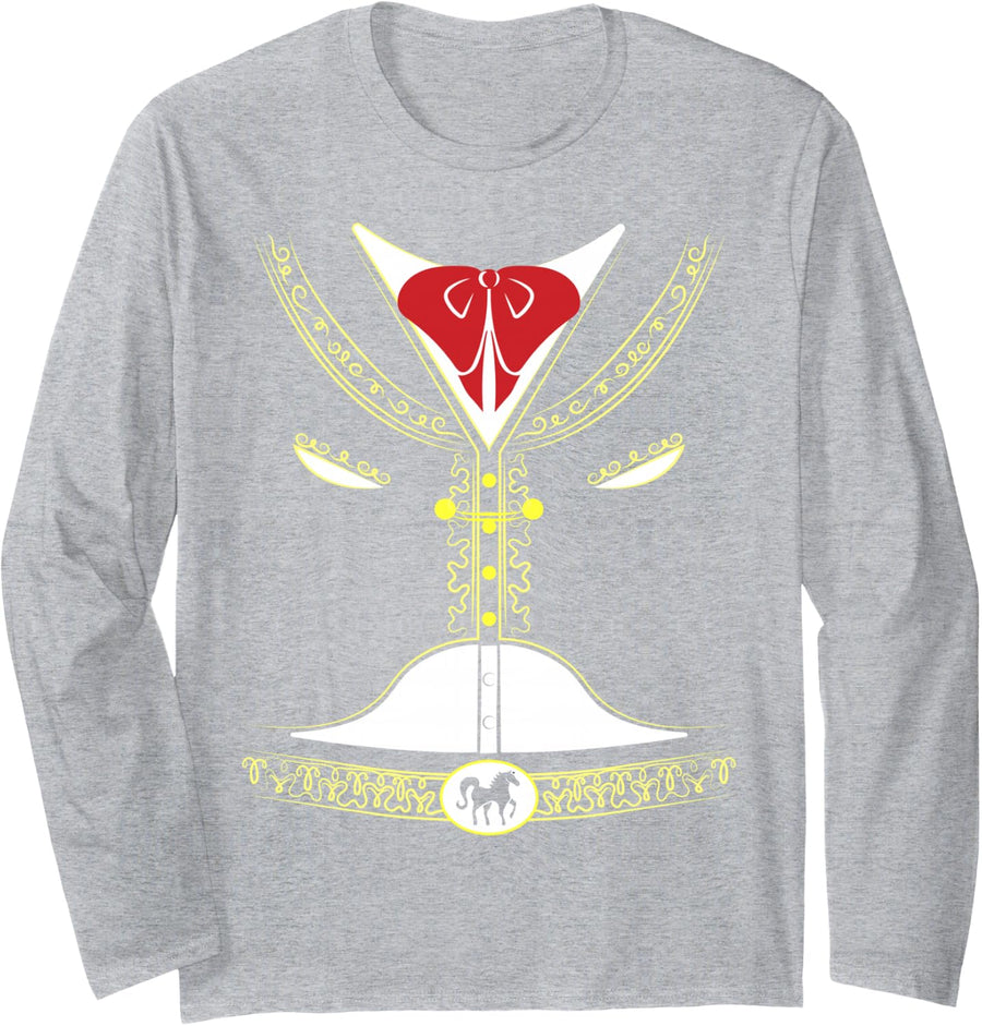 Cinco de Mayo Costume Mexican Mariachi Charro Party Long Sleeve T-Shirt - Adult Unisex Heather Grey
