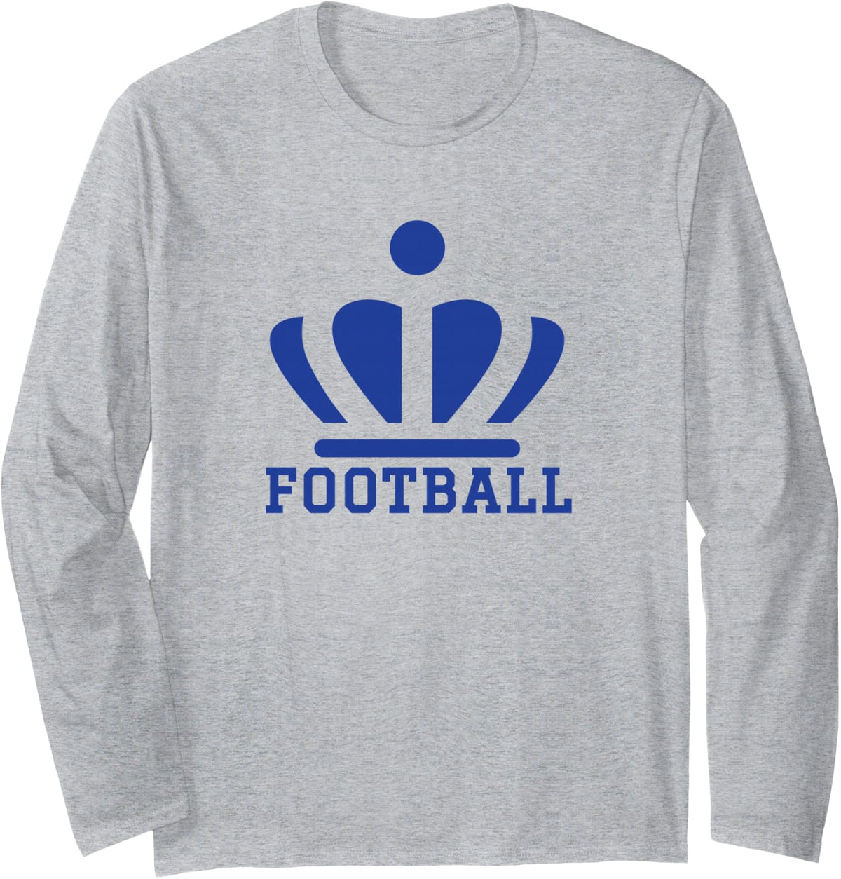Mason County Logo Football Long Sleeve T-Shirt - Adult Unisex Heather Grey