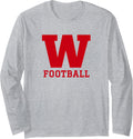Wakefield Memorial Warriors Football Long Sleeve T-Shirt - Adult Unisex Heather Grey
