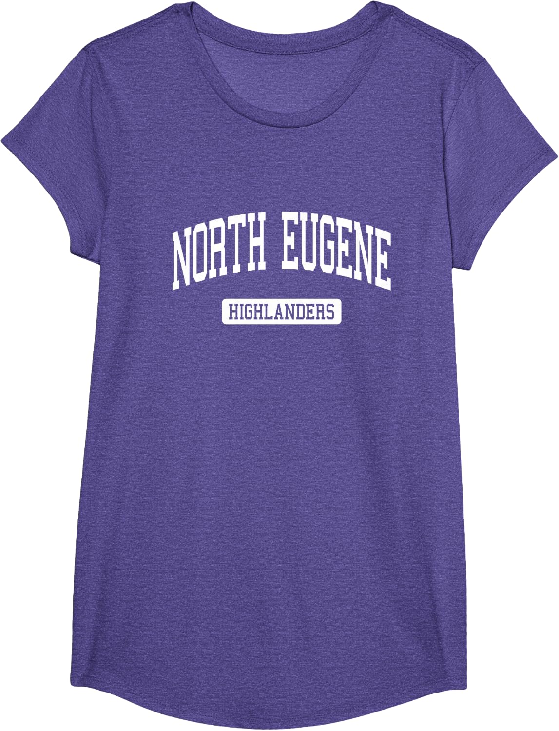 North Eugene High School HS Eugene OR Varsity Sports T-Shirt - Girls Purple Heather