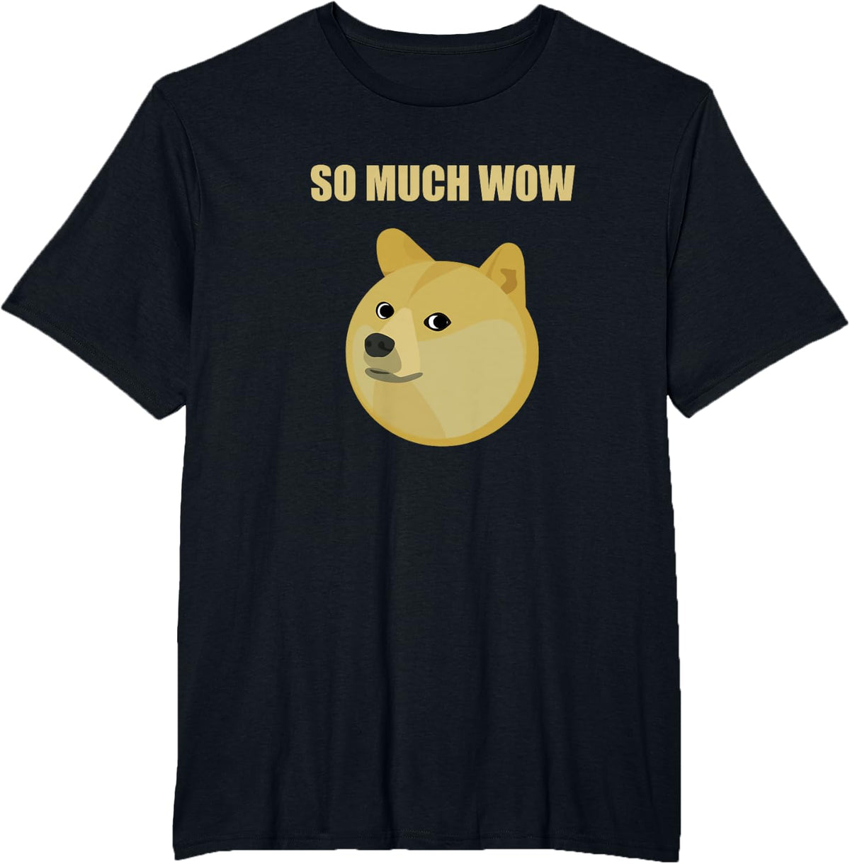 Shiba Inu breed Doge Much Wow Meme Tee Shirt Canine Puppy - Black