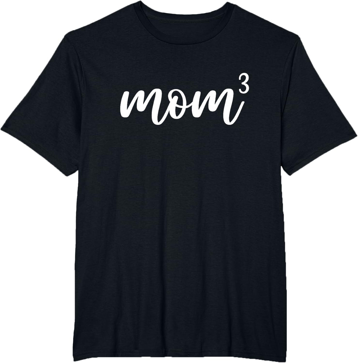 Mom of 3 Kids Cute 3rd Baby Announcement T-Shirt Tee for Expecting Mothers - Black