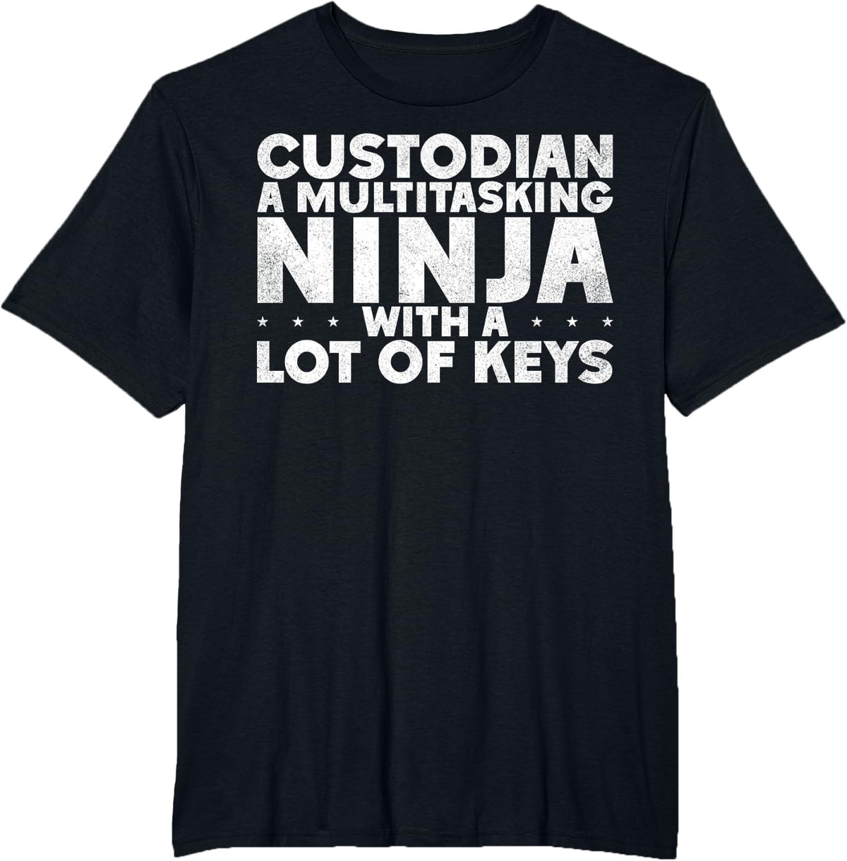 School Custodian Cleaner Janitor Housekeeping T-Shirt - Black