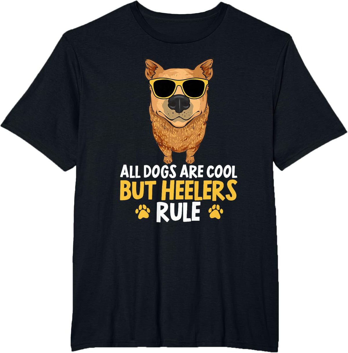 Cool Red Heeler Australian Cattle Dog T-Shirt - Black