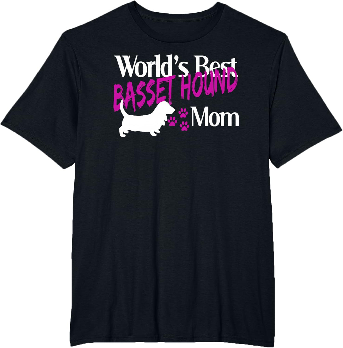 Bassett Hound T Shirt Gift for Dog Mom Owners T-Shirt - Black