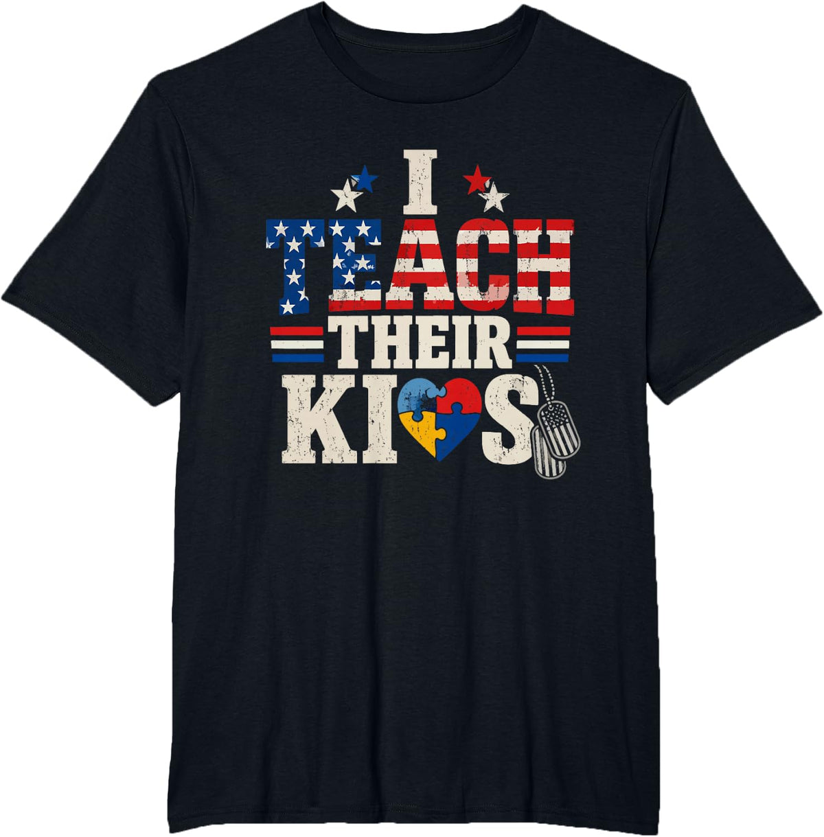 Special Education Teacher Veterans Day Heroes Teaching T-Shirt - Black