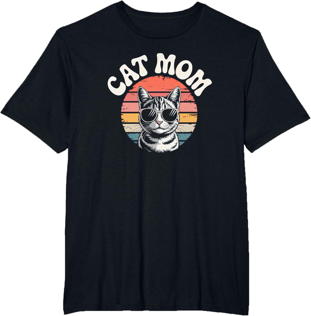 Cat Mom T-Shirt - Black