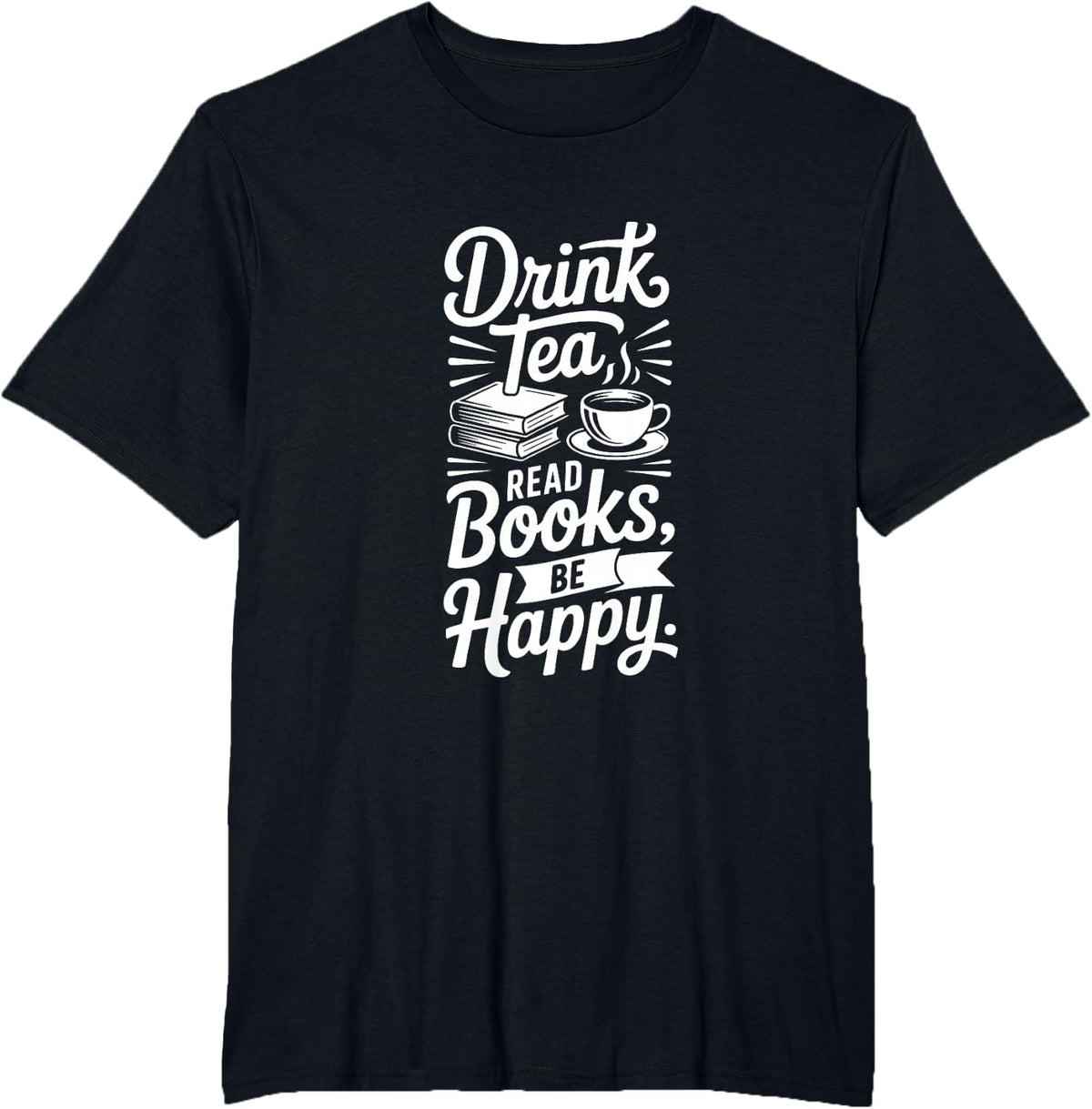 Drink Tea Read Books! English Teacher T-Shirt - Black