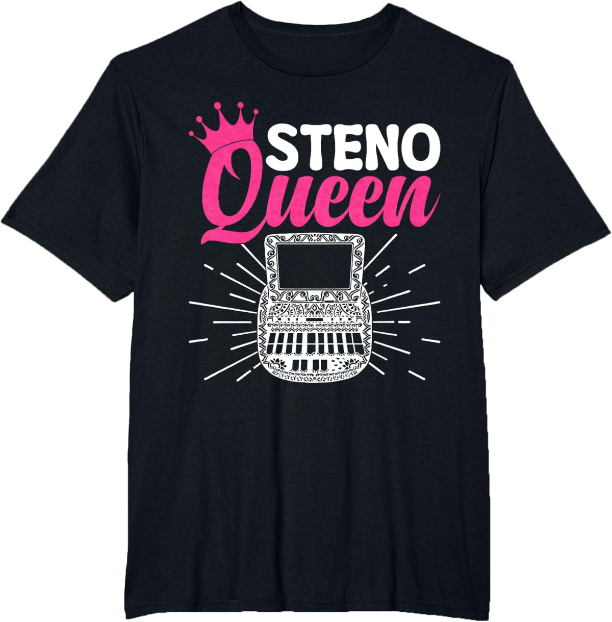 Steno Queen - Court Reporter T-Shirt - Black