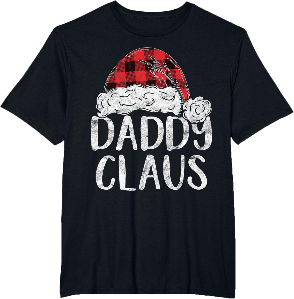 Daddy Claus Christmas Costume Gift Santa Matching Family T-Shirt - Black