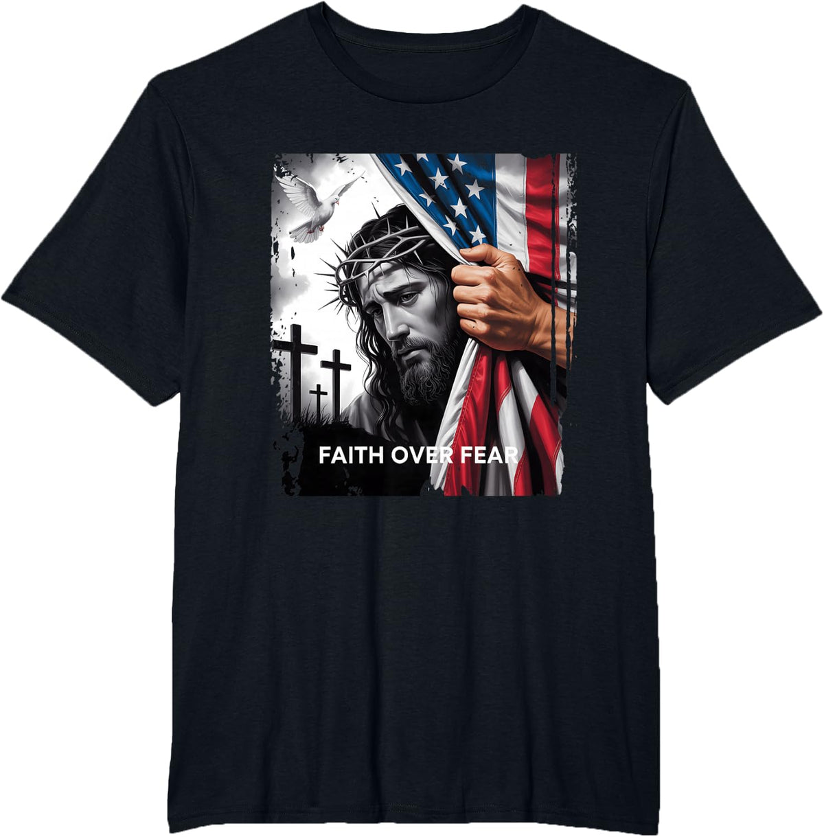 Usa Flag Patriot T-Shirt - Black
