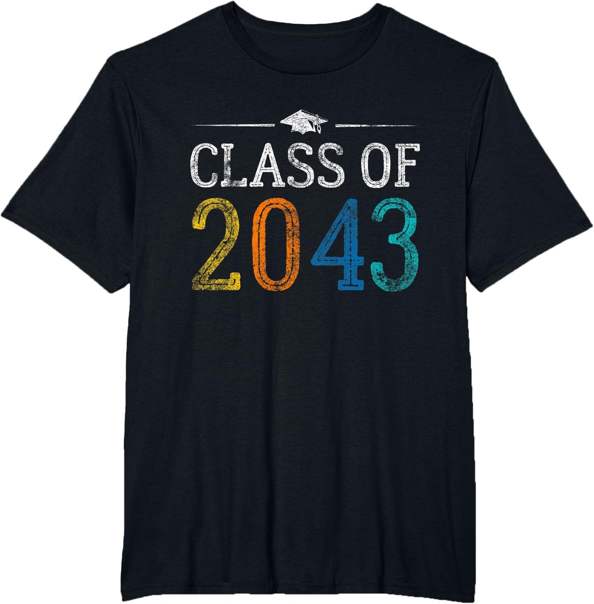 Class Of 2043 Grow With Me First Day of School For Teacher T-Shirt - Black