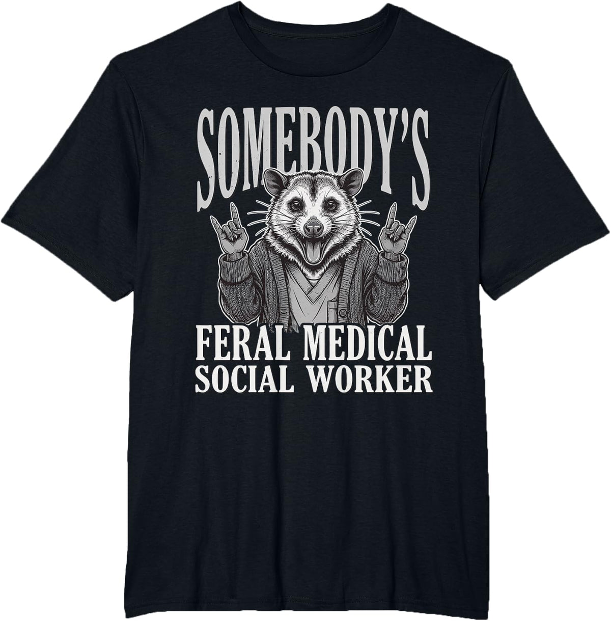 Medical Social Worker Hospital Clinical Healthcare MSW T-Shirt - Black