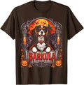 Halloween Cavalier King Charles Spaniel Vampire Barkula T-Shirt - Brown