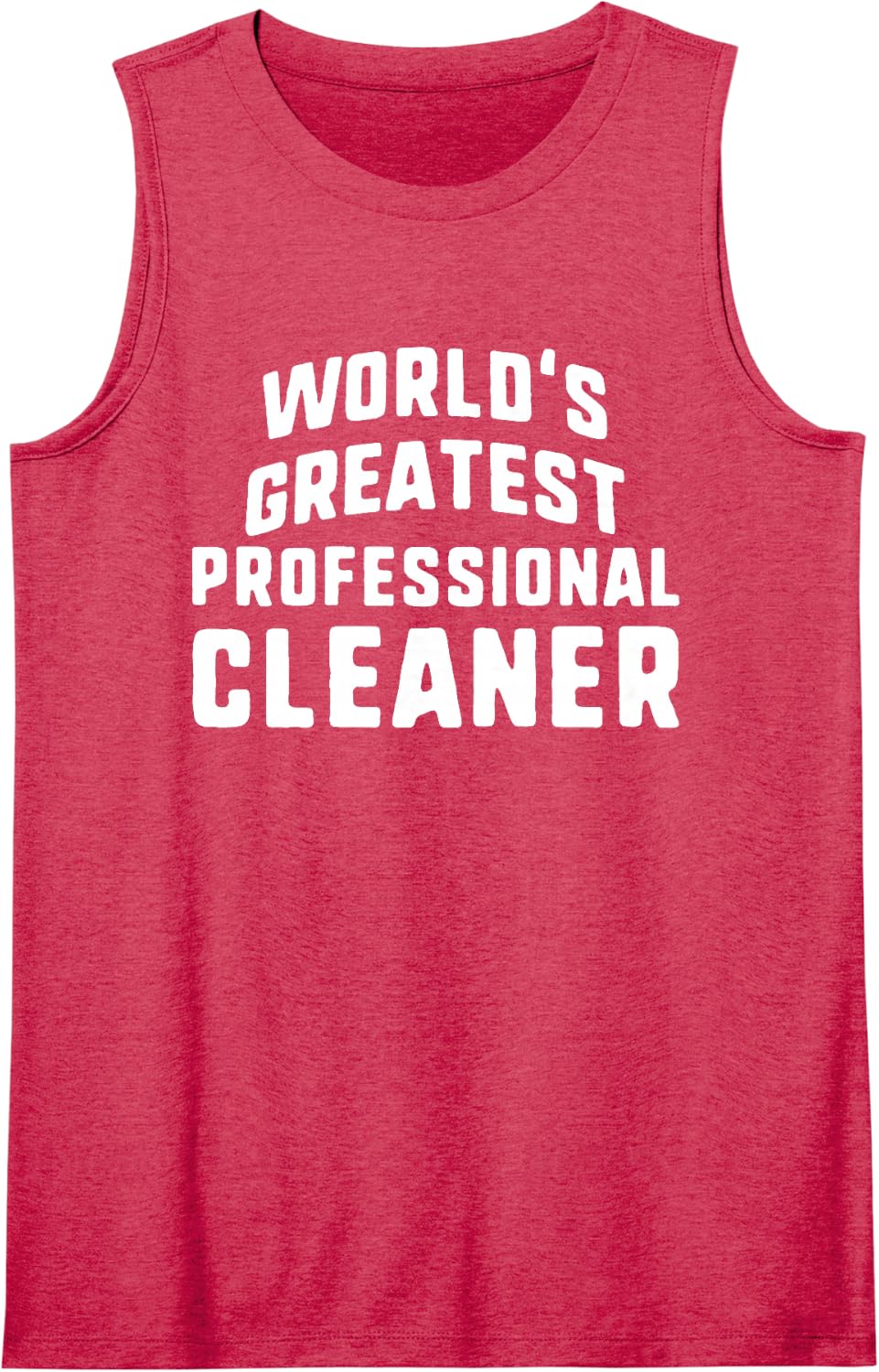 World's Greatest Professional Cleaner Job Title Sleeveless Tank Top - Red