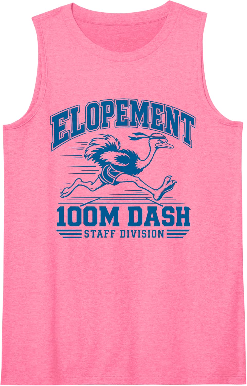 Funny Elopement Retro Race Ostritch SPED Teacher ABA RBT Sleeveless Tank Top - Pink