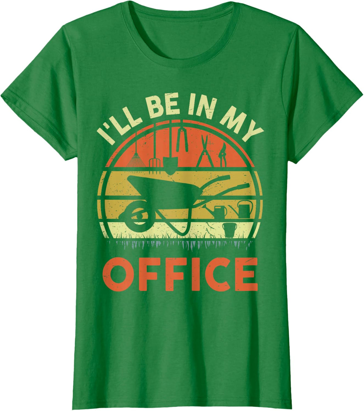 Funny Gardening-Shirt I'll Be In My Office Plant Mom Dad Men T-Shirt - Kelly Green