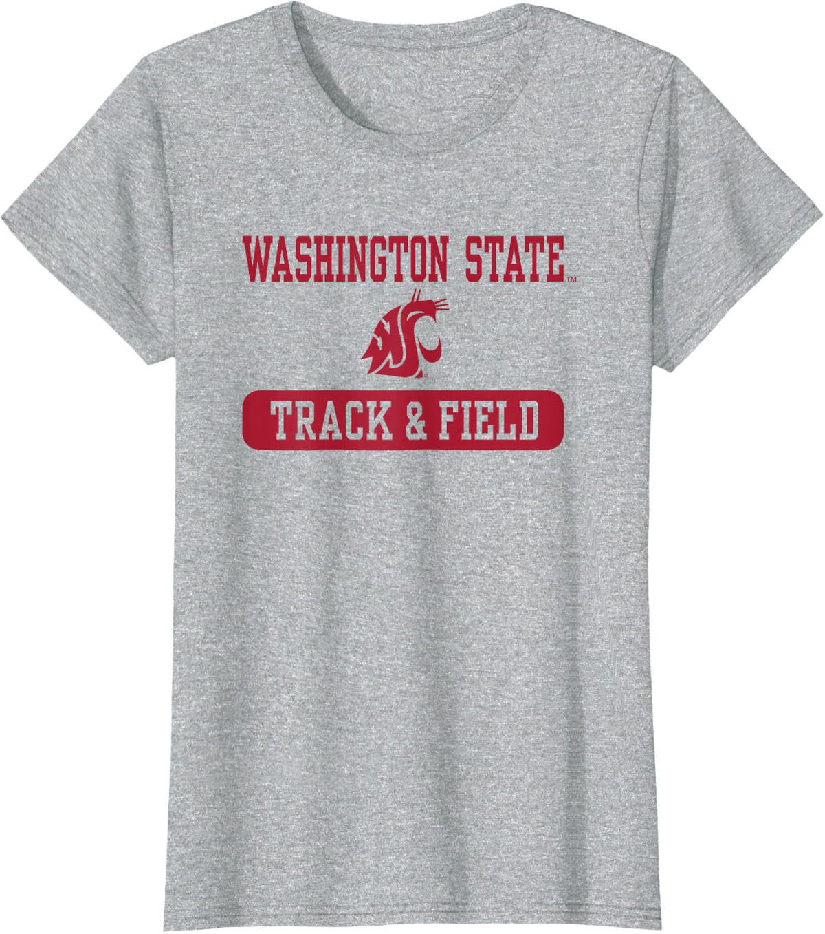 Washington State Cougars Track & Field Logo T-Shirt - Heather Grey