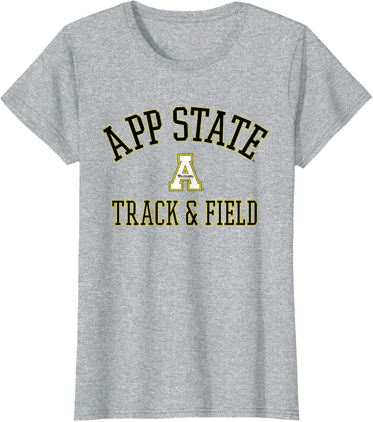 App State Arch Over Track & Field - App State Mountaineers T-Shirt - Heather Grey