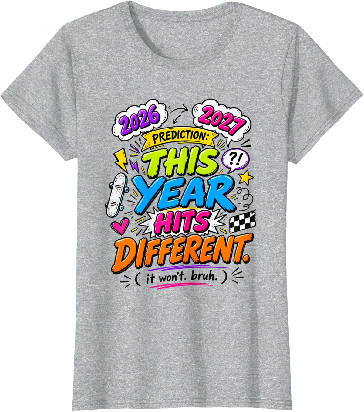 Prediction This Year Back to School 2026-2027 Teachers Kids T-Shirt - Heather Grey