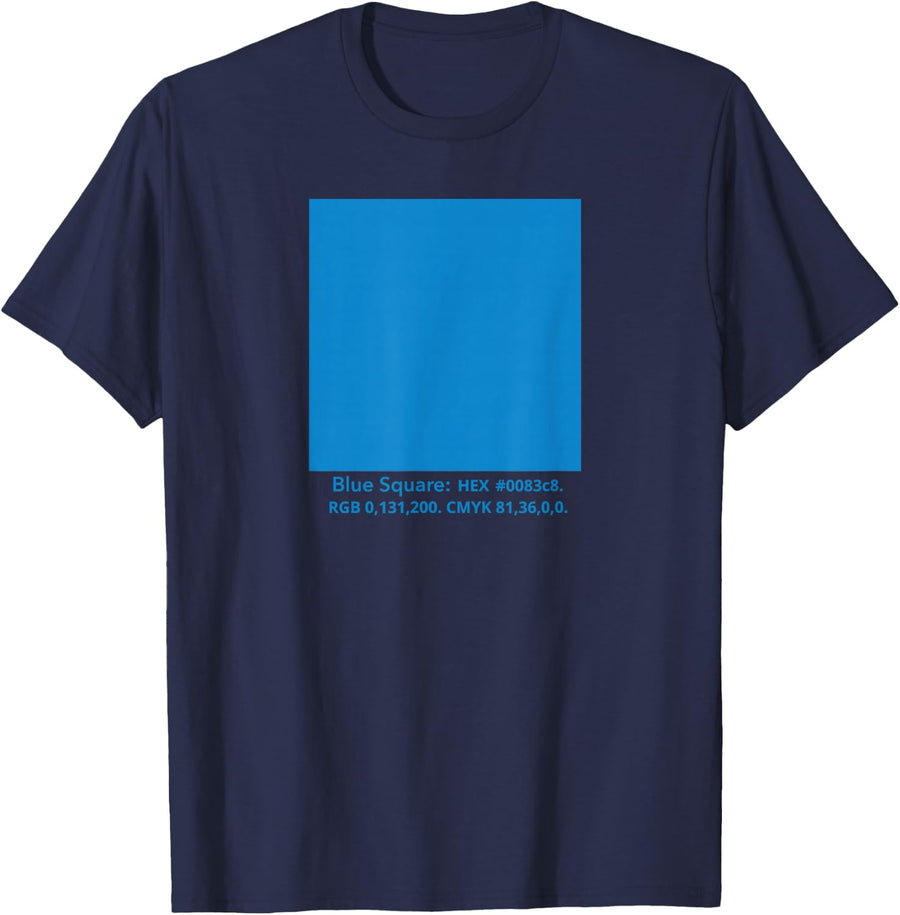 Modern Blue Square – Minimalist Graphic Design Color Art T-Shirt - Navy Blue
