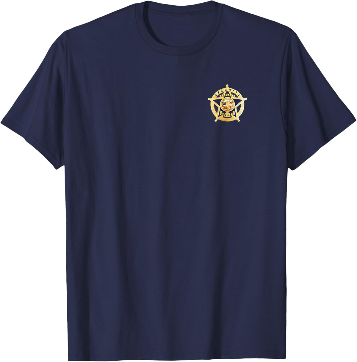 Security Guard Tshirt (Double Sided), Officer/Police Uniform T-Shirt - Navy Blue