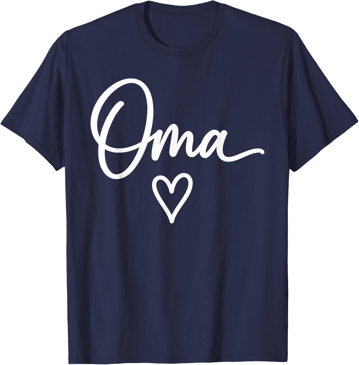 Oma Art for Grandma Nana Women from Grandchildren Oma T-Shirt - Navy Blue