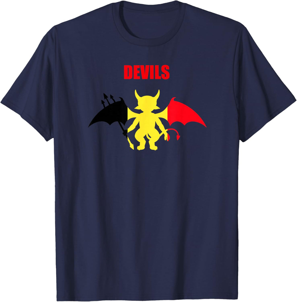 Belgium Devils Soccer T-Shirt T-Shirt - Navy Blue