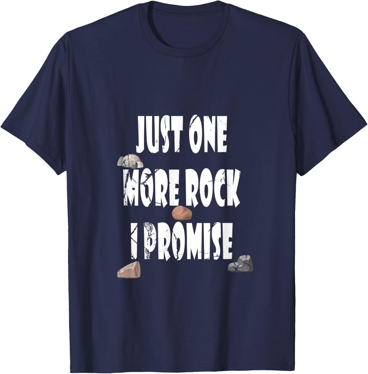 Funny Geology Shirts Gifts Rock Collector Mineral wait I see T-Shirt - Navy Blue