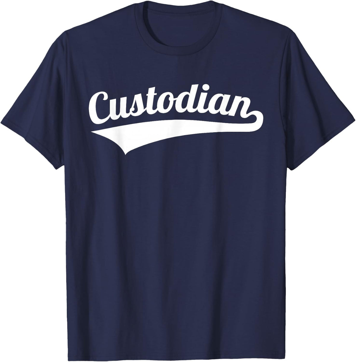 School Custodian Job Cool Custodians and Janitor Gift T-Shirt - Navy Blue