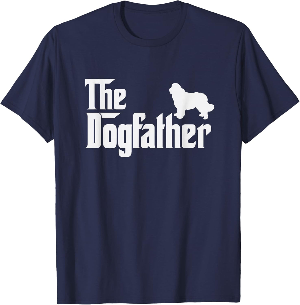 newfoundland DogFather Funny Dog Dad T-Shirt - Navy Blue