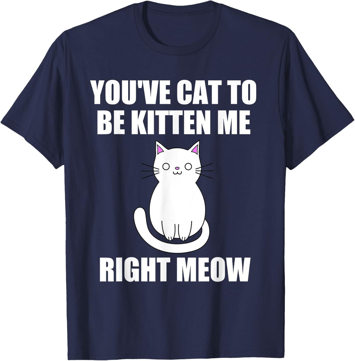 Got To Be Kidding Me Pun Kitten Cat Lover T-Shirt - Navy Blue