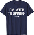 I'm with The Chameleon Matching Costume Lazy Halloween T-Shirt - Navy Blue