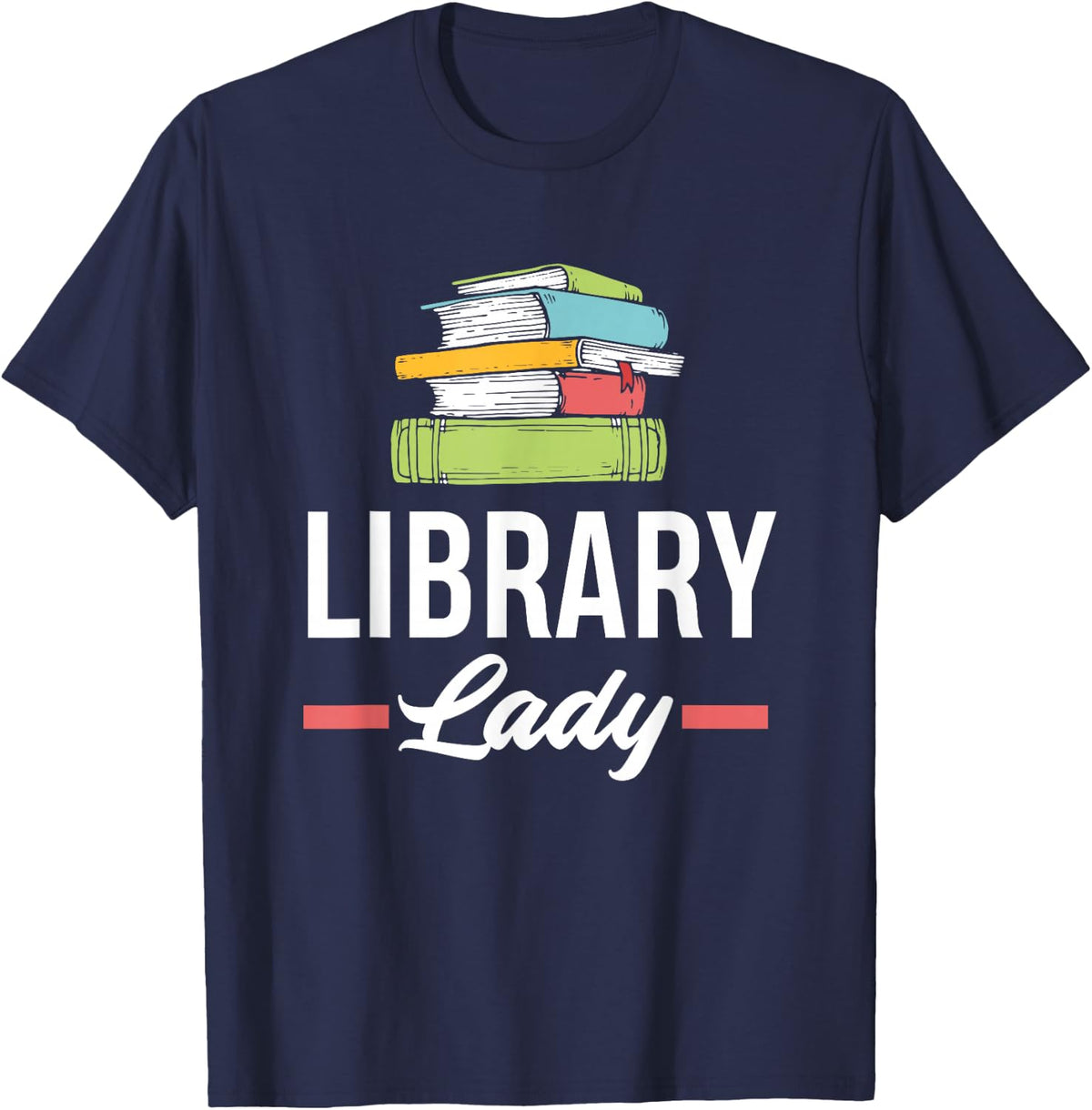 Womens Funny Library Lady Librarian Library Assistant T-Shirt Small - Navy Blue