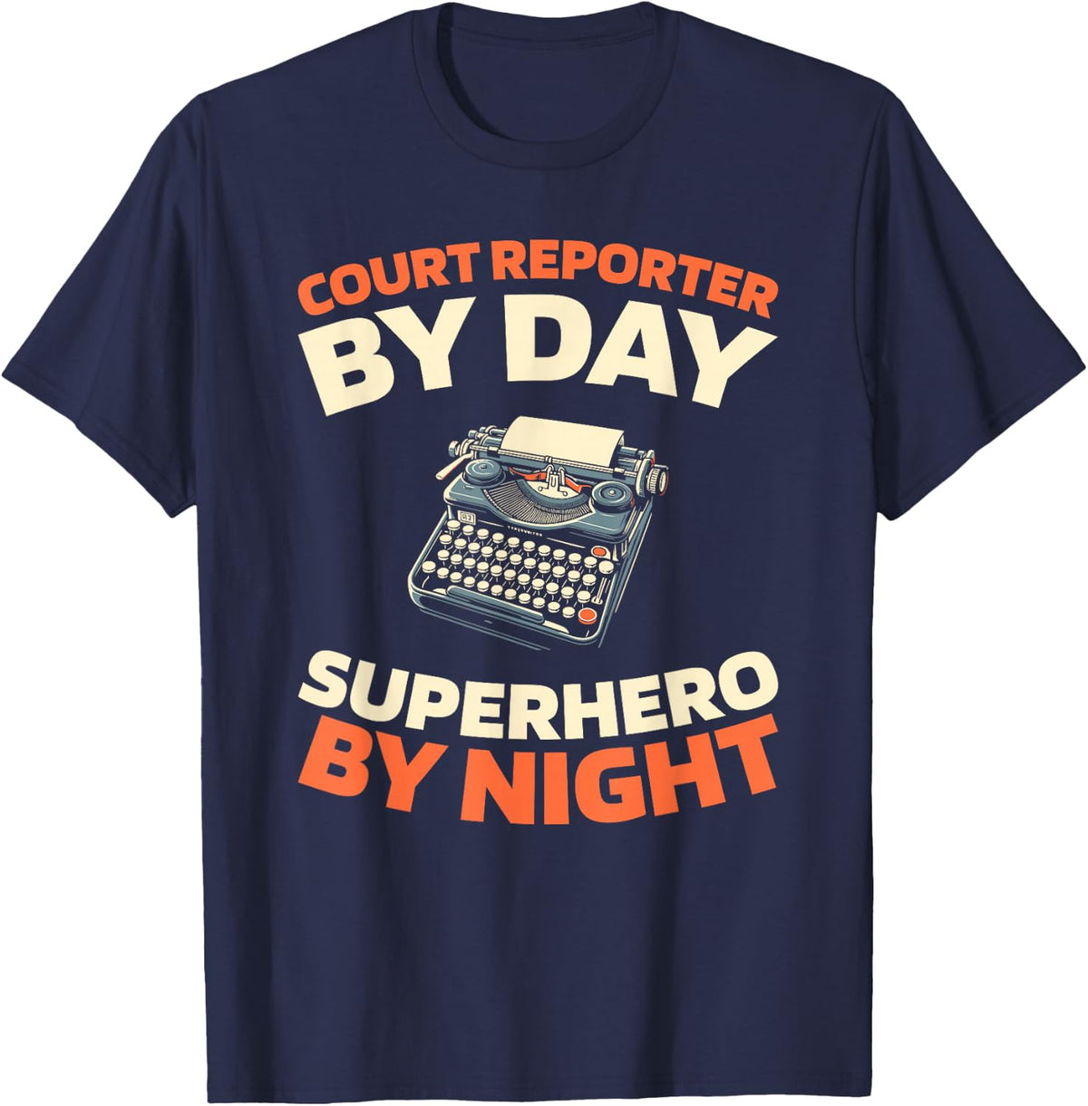 Stenographer - Legal Transcription Court Reporter T-Shirt - Navy Blue