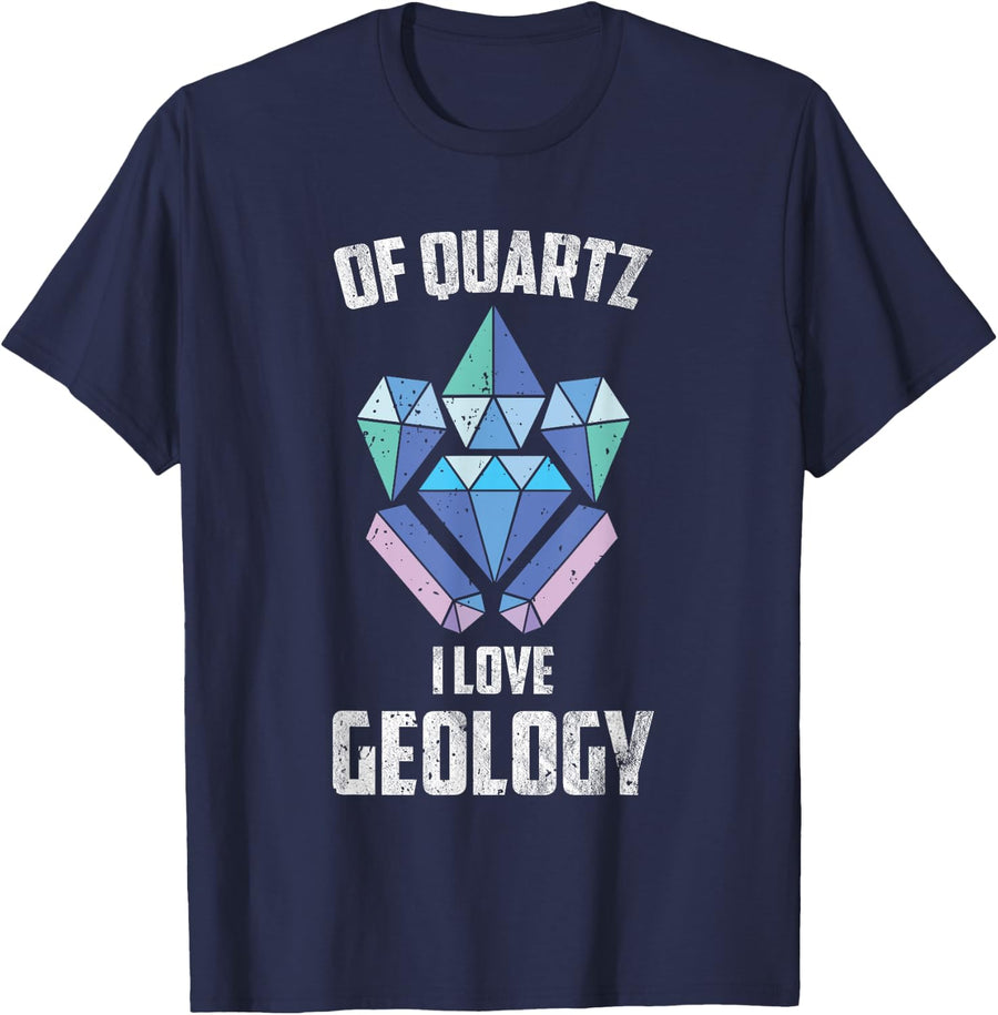 Qf Quartz I Love Geology T-Shirt I Funny Geologist Gift Idea T-Shirt - Navy Blue