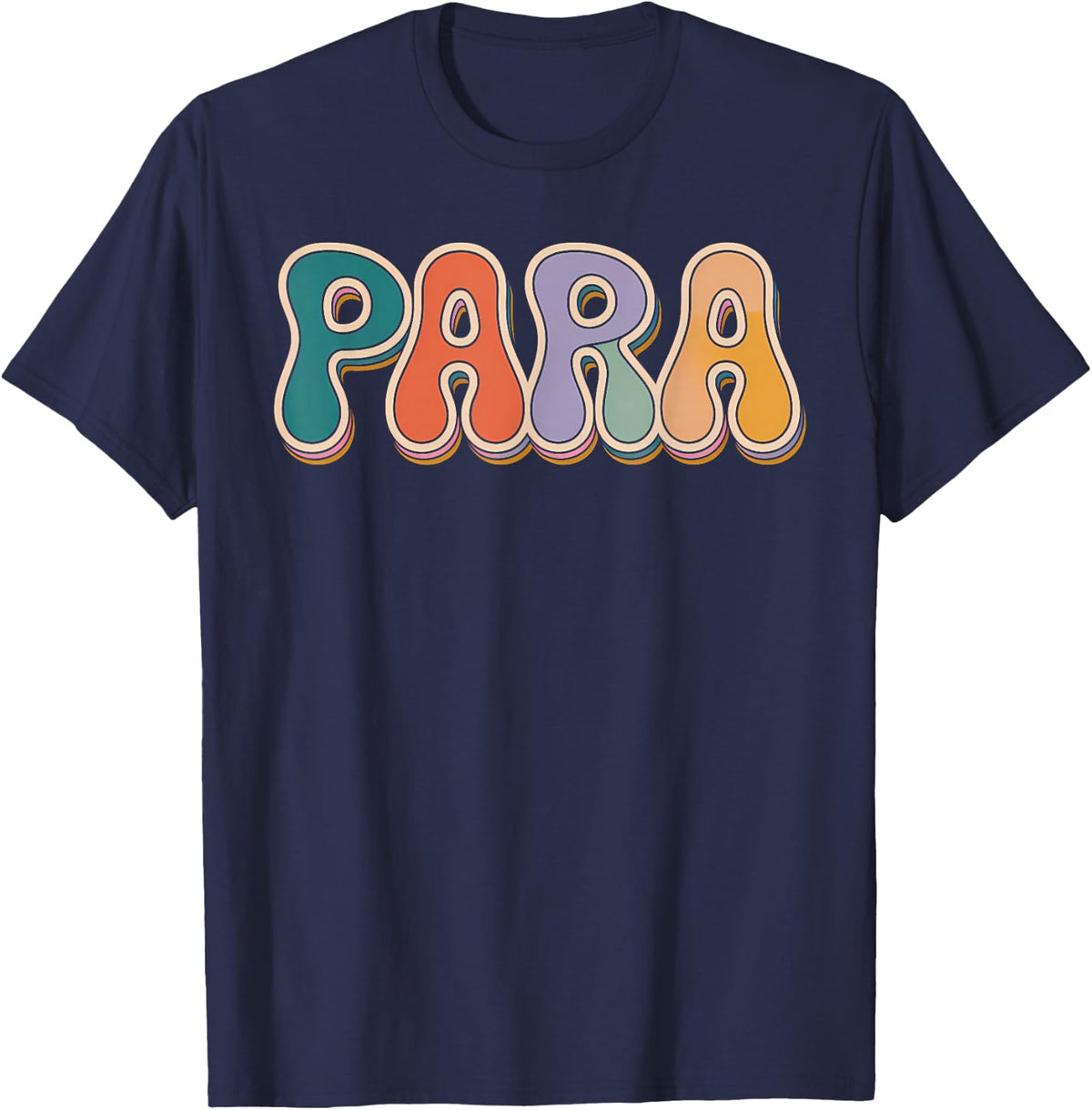 Paraprofessional 80s 90s Teacher Shirt para Retro Style T-Shirt - Navy Blue