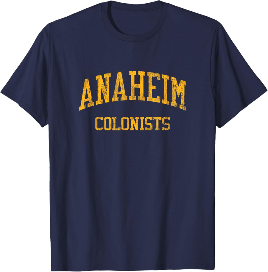 Anaheim High School HS Anaheim CA Vintage Sports T-Shirt - Navy Blue