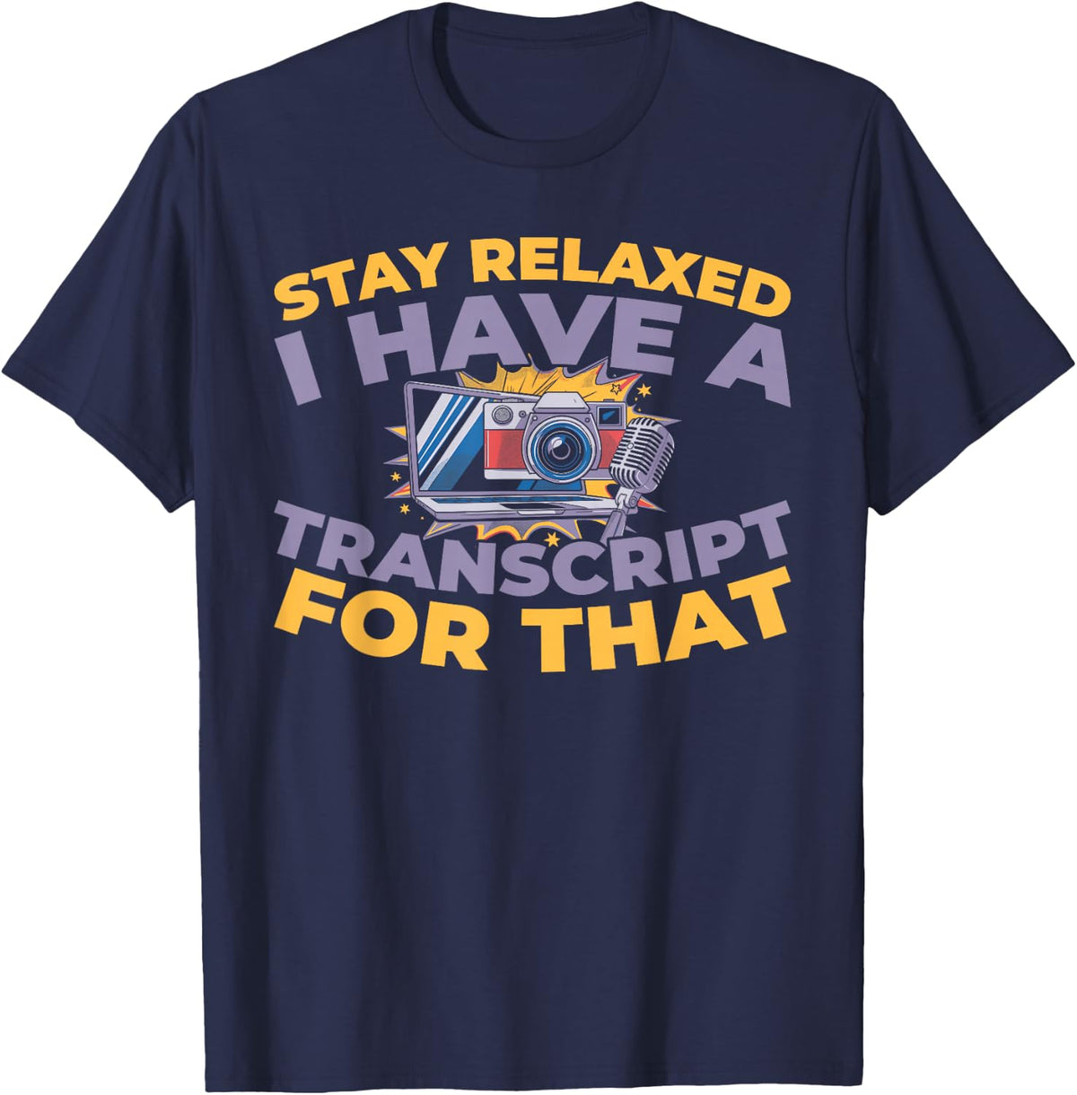 Legal Transcription - Documentation Court Reporter T-Shirt - Navy Blue