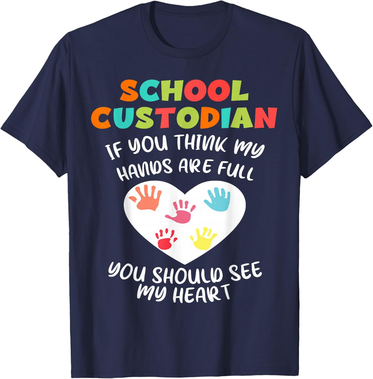 Custodian Janitor Day Custodial Funny School Custodian Women T-Shirt - Navy Blue