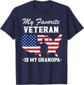 Veterans Day My Favorite Veteran is My Grandpa T-Shirt - Navy Blue