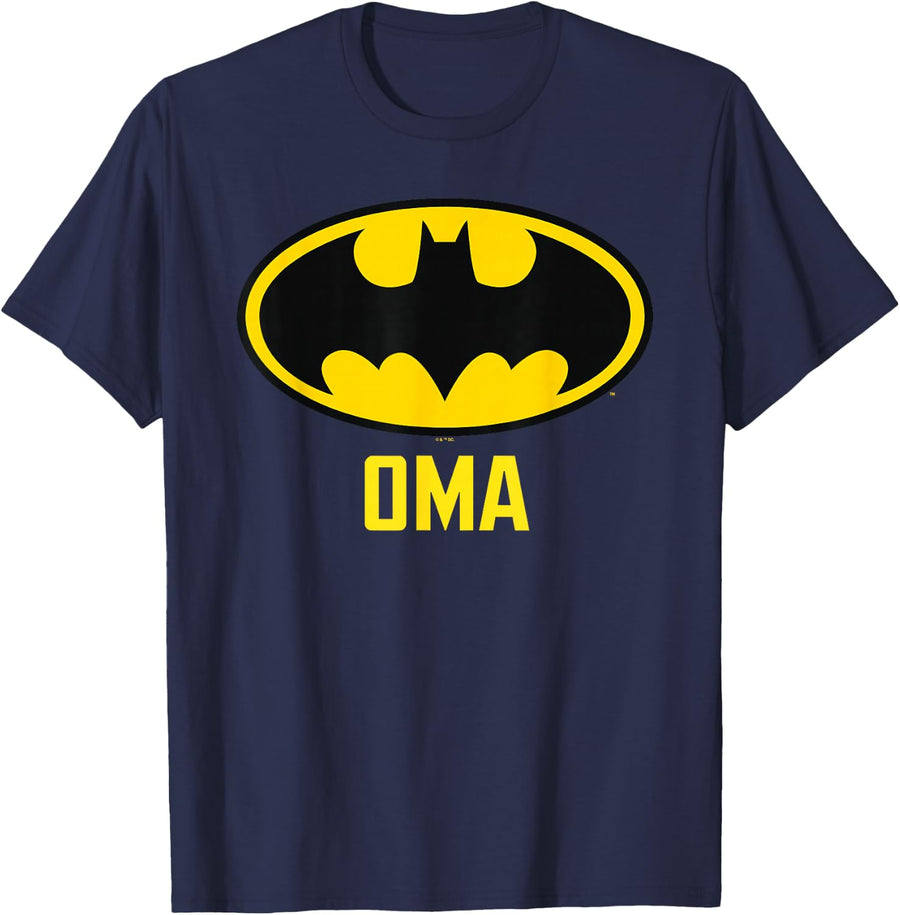 Batman Bat Oma T-Shirt - Navy Blue