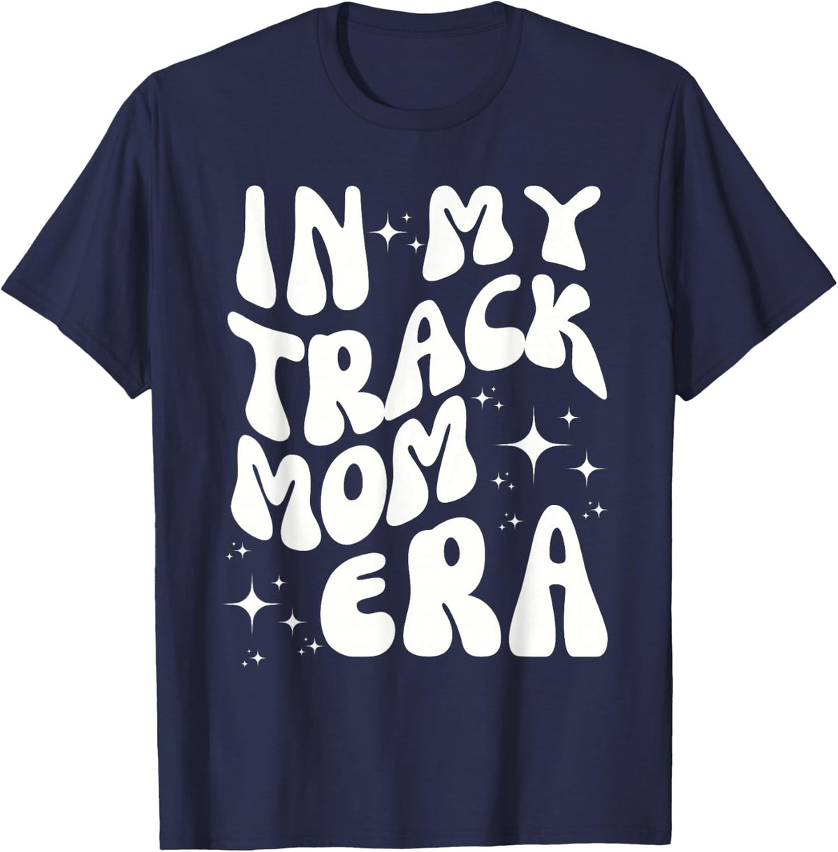 In My Track Mom Era Track and Field Mom Sports Running T-Shirt - Navy Blue