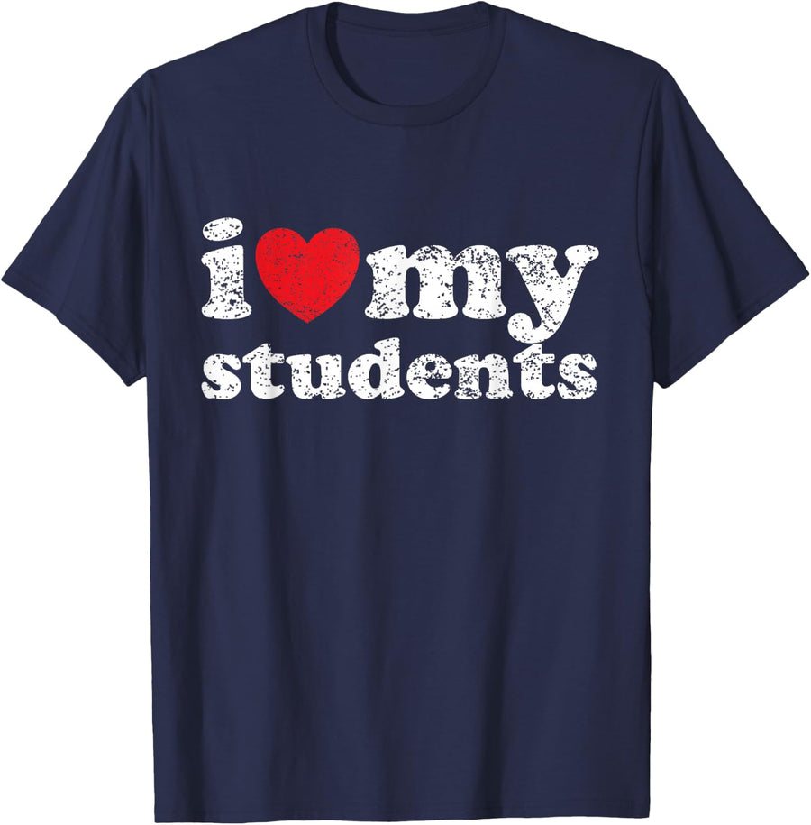 I Love My Students T-Shirt - Navy Blue