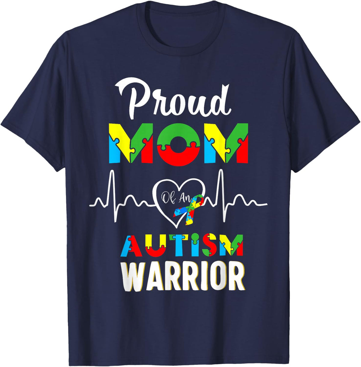 Autism mom unbreakable cute autism awareness women gift T-Shirt - Navy Blue